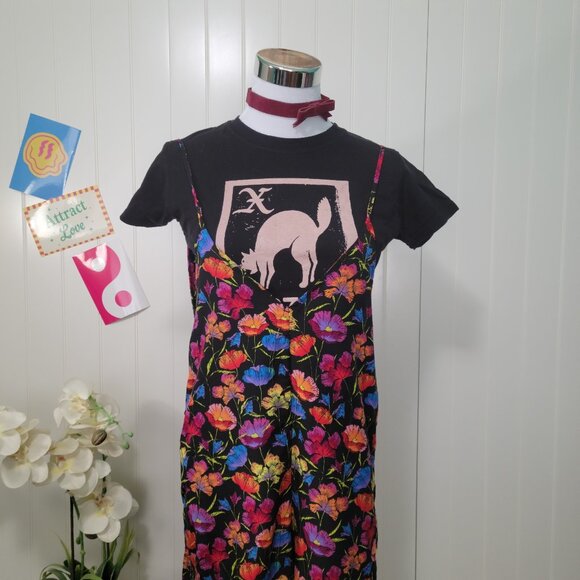 Topshop Multi-Color Poppy Floral 90s Artgirl Quirky Cropped Wide-leg Jumpsuit - Picture 6 of 9